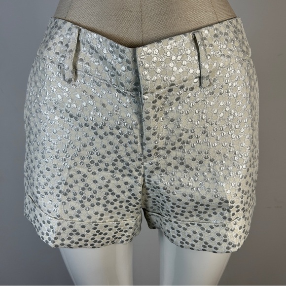 Club Monaco Metallic High Waist Shorts 2 - Picture 3 of 8